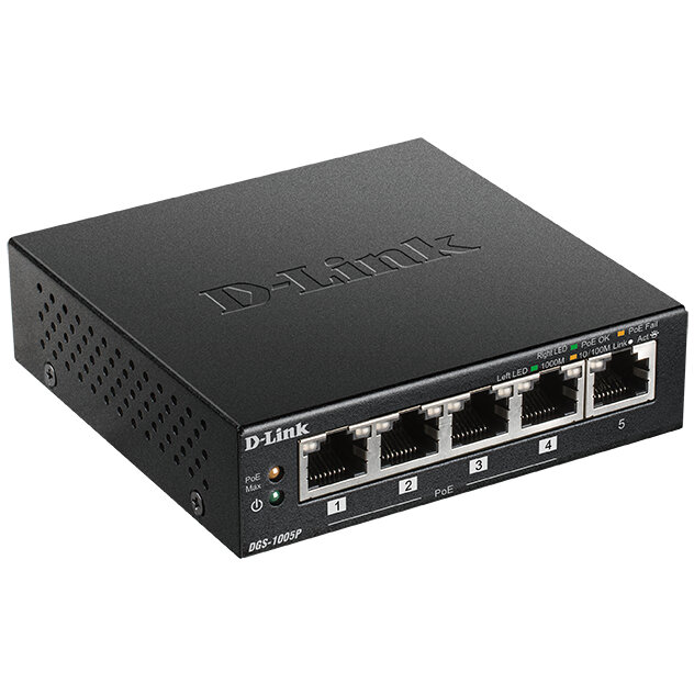 Switch 5-PORT DESKTOP POE+ /GIGABIT IN Negru