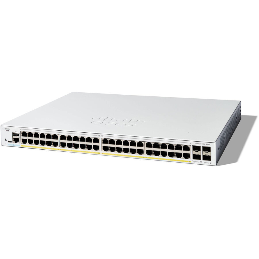 Switch Catalyst 1300 48-PORT GE POE/4X1G SFP Alb