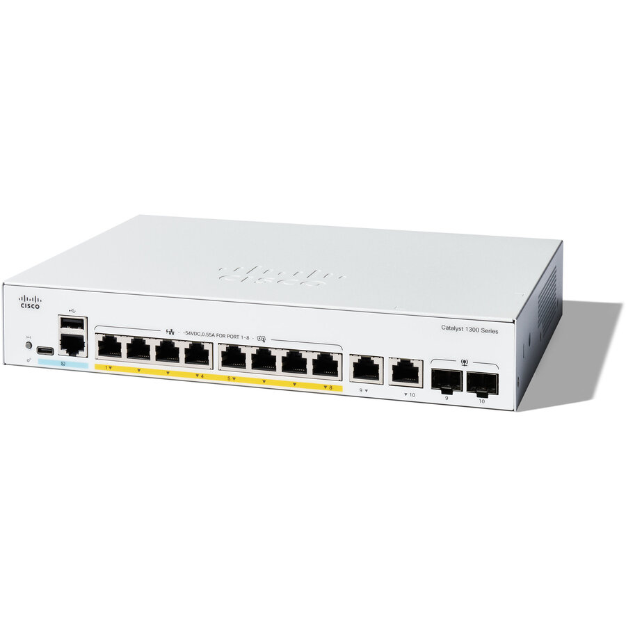 Switch Catalyst 1300 8-PORT GE FULL/POE 2X1G Combo Alb