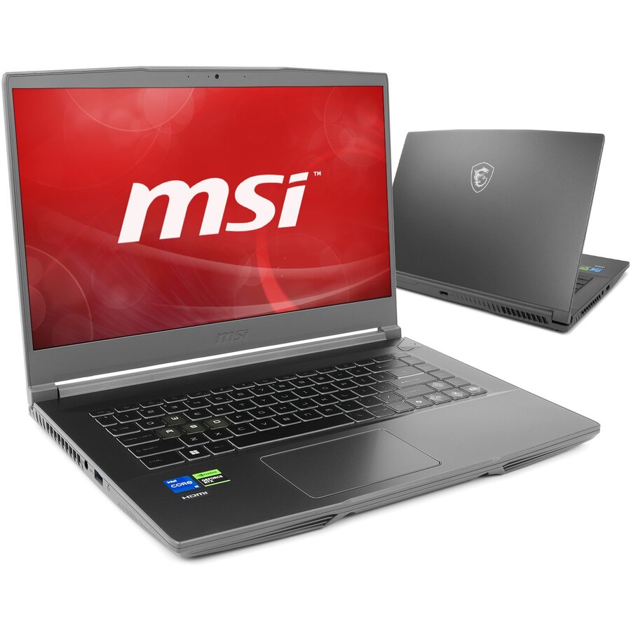 Laptop MSI Thin 15 B12UC-1621XPL - i5-12450H 15,6inch 16GB 512GB No OS RTX 3050 Negru