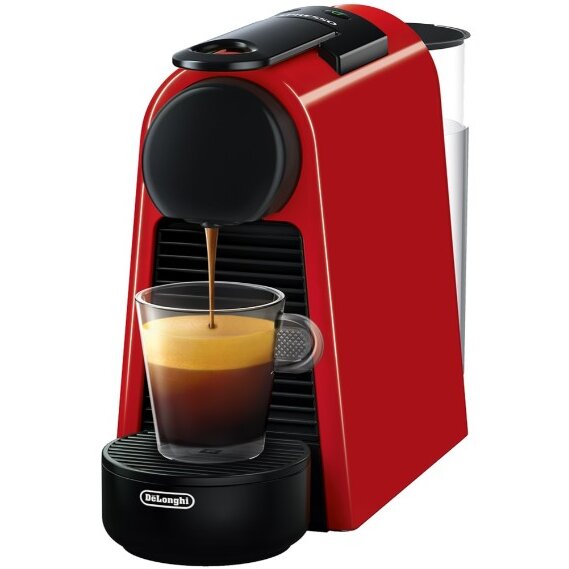 Espressor Cafea Capsule Nespresso Essenza Mini EN85 R 0.6L 1260W 19Bar Negru-Rosu