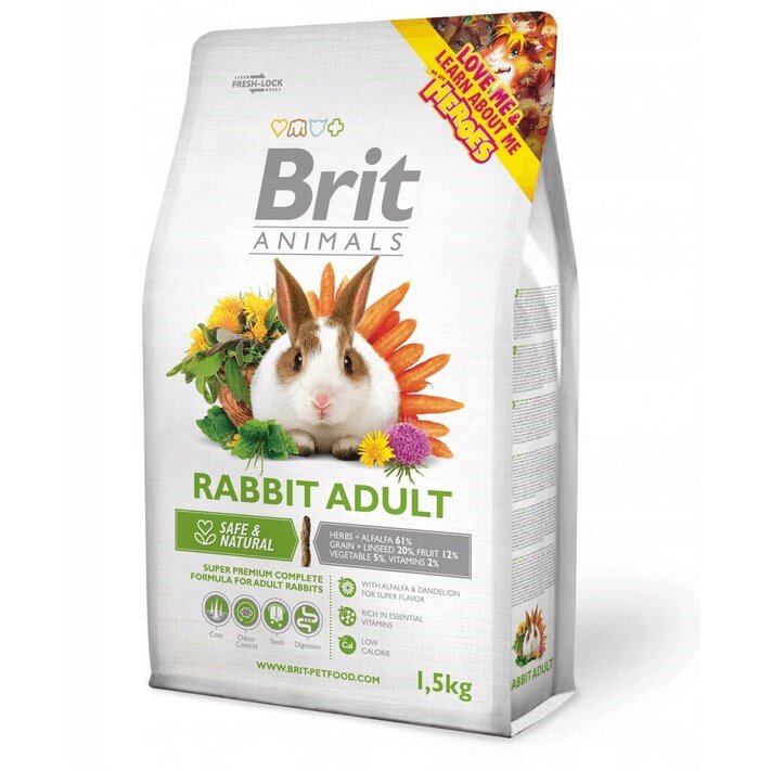 Hrana Brit Animals Adult Complete Iepure 1.5Kg