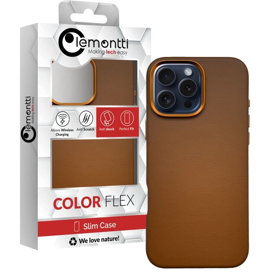 Husa Lemontti Piele MagSafe pentru iPhone 16 Pro Max Maro