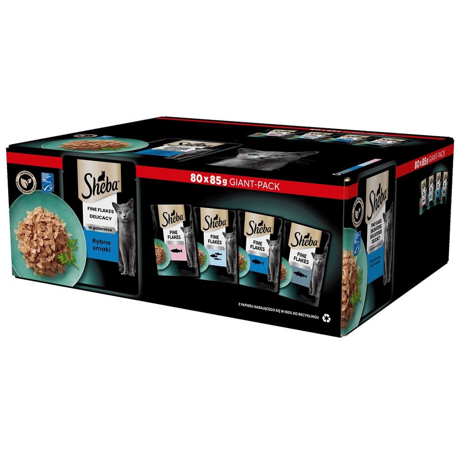 Hrana Pentru Pisici Sheba Delicacy Fishy Flavours in Jelly 80x85g