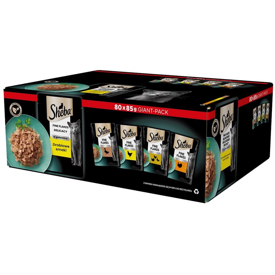 Hrana Umeda pentru Pisici Sheba Delicacy Poultry Flavours in Jelly 80x 86G
