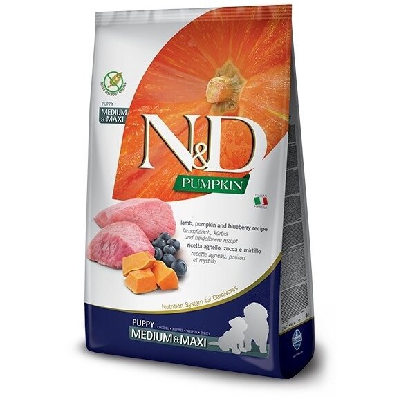Hrana Pentru Câini Farmina N&d Gf Pumpkin Dog Lamb&blueberry Puppy Medium/maxi 12kg