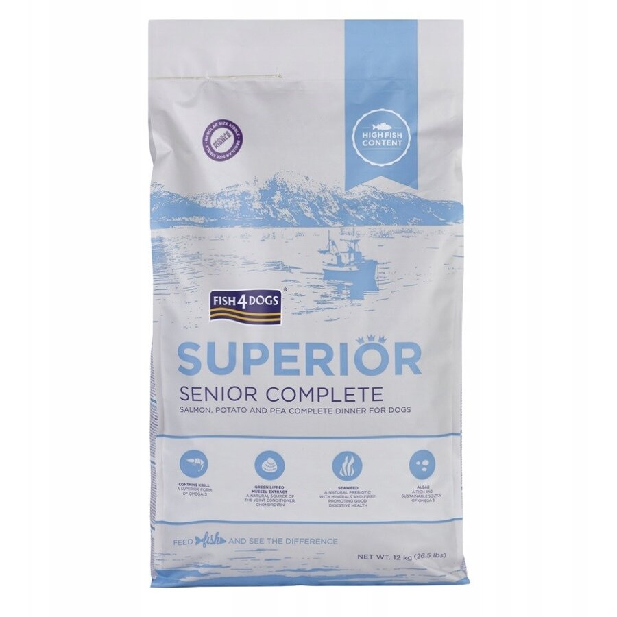 Hrana Pentru Câini FISH4DOGS Superior Senior Medium Complete Salmon 12kg