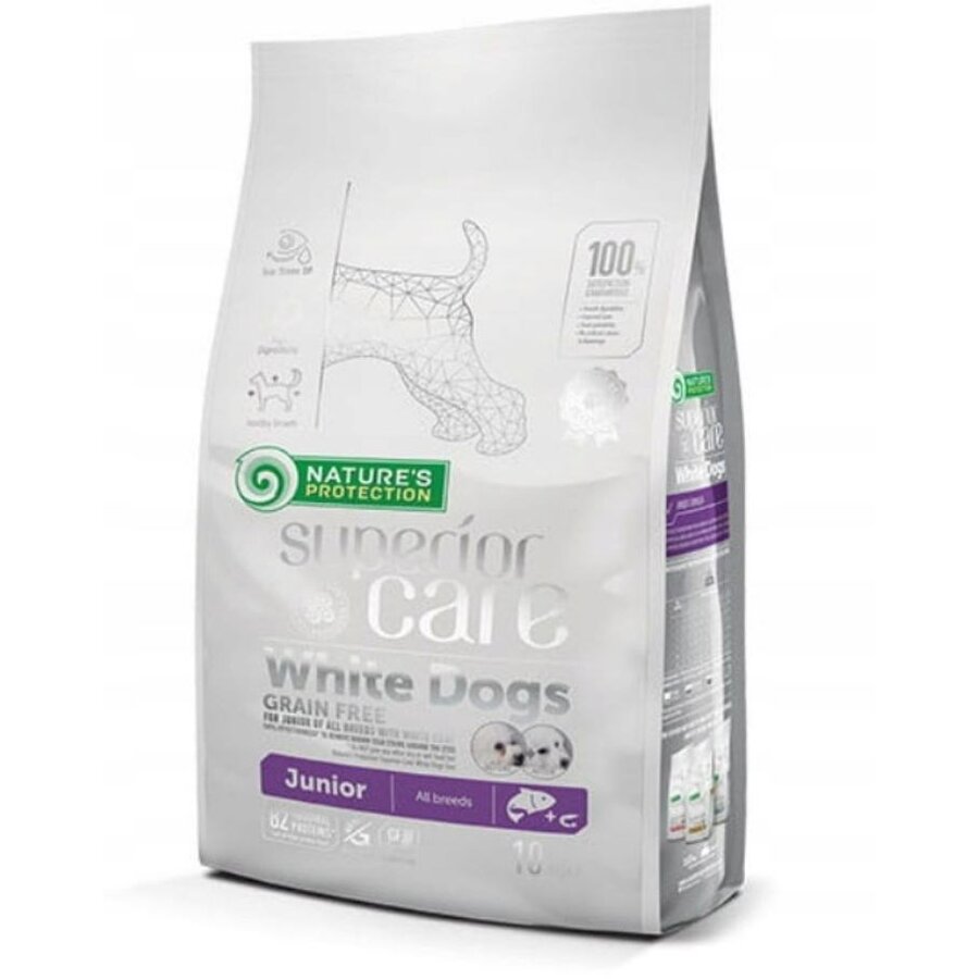 Hrana Pentru Câini NATURE'S PROTECTION Superior Care White Dogs Grain Free Junior Salmon 10kg