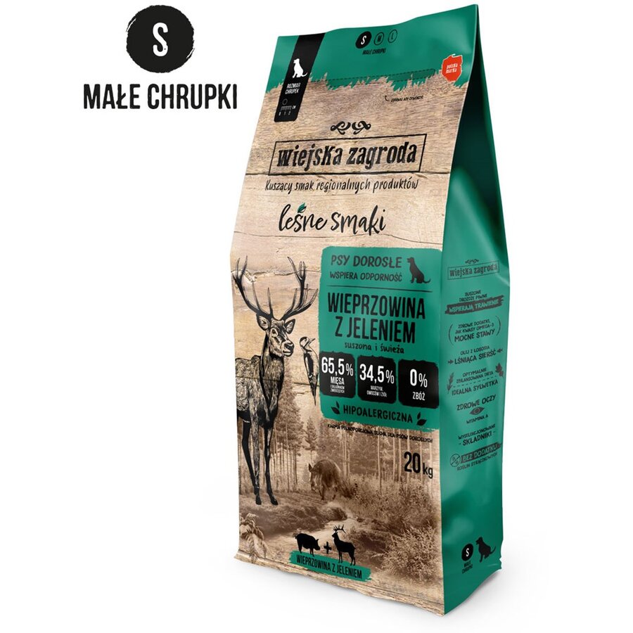 Hrana Pentru Câini wiejska zagroda Pork with Venison S 20kg