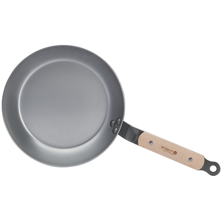 Tigaie Otel Mineral B 24cm Profesionala Inaltime 3.5cm Grosime 2.5mm Argintiu