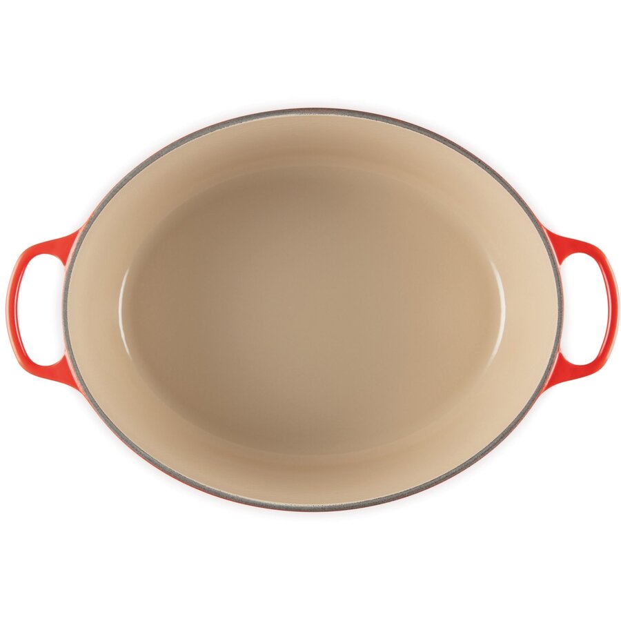 Oală Ovală cu Capac Le Creuset Signature Collection 40CM Fonta Emailată Cherry Red — imaginea 3