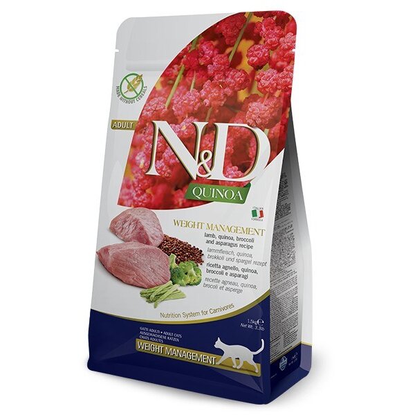 Hrana Pentru Pisici Farmina N&D Quinoa Weight Management Uscata Cu Miel Și Brocoli Adult 5kg
