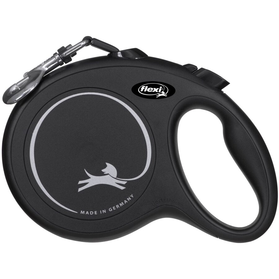 Lesă pentru Câini flexi New Classic Mărime L Banda Retractabilă 8M Negru