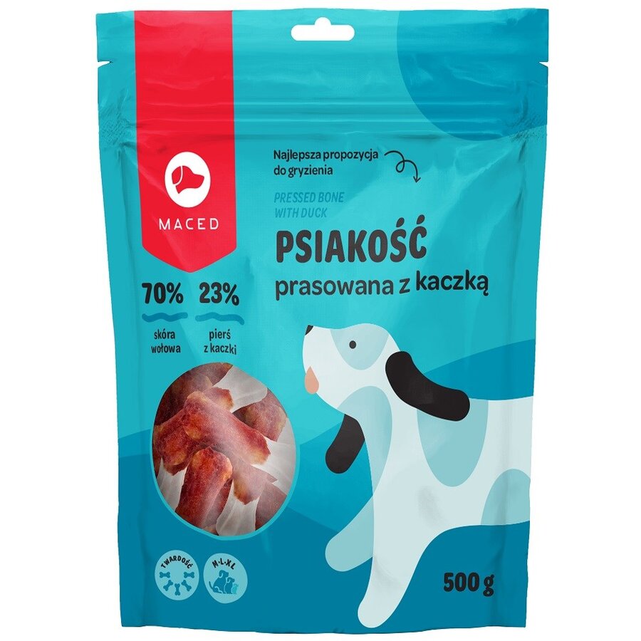 Recompense pentru Câini MACED Oase cu Rata 500G