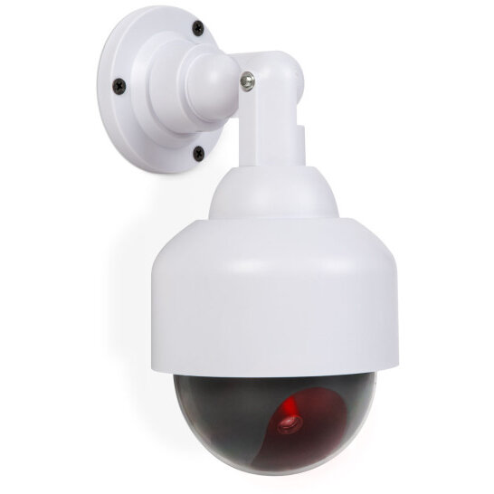Camera Falsa De Supraveghere Dummy Design Dome Uz Interior LED Baterii Alb