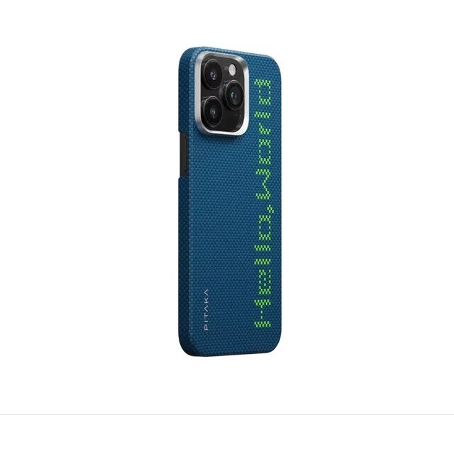 Husa Pitaka MagEZ 5 Tactile Woven Aramida Pentru iPhone 16 Pro MagSafe Hello World