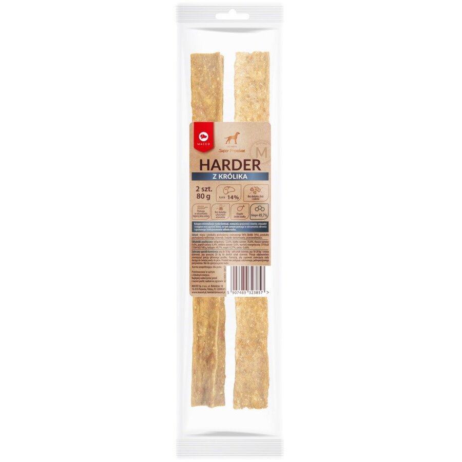 Gustare Pentru Câini MACED Harder M Dog Chew Iepure Adult 100g