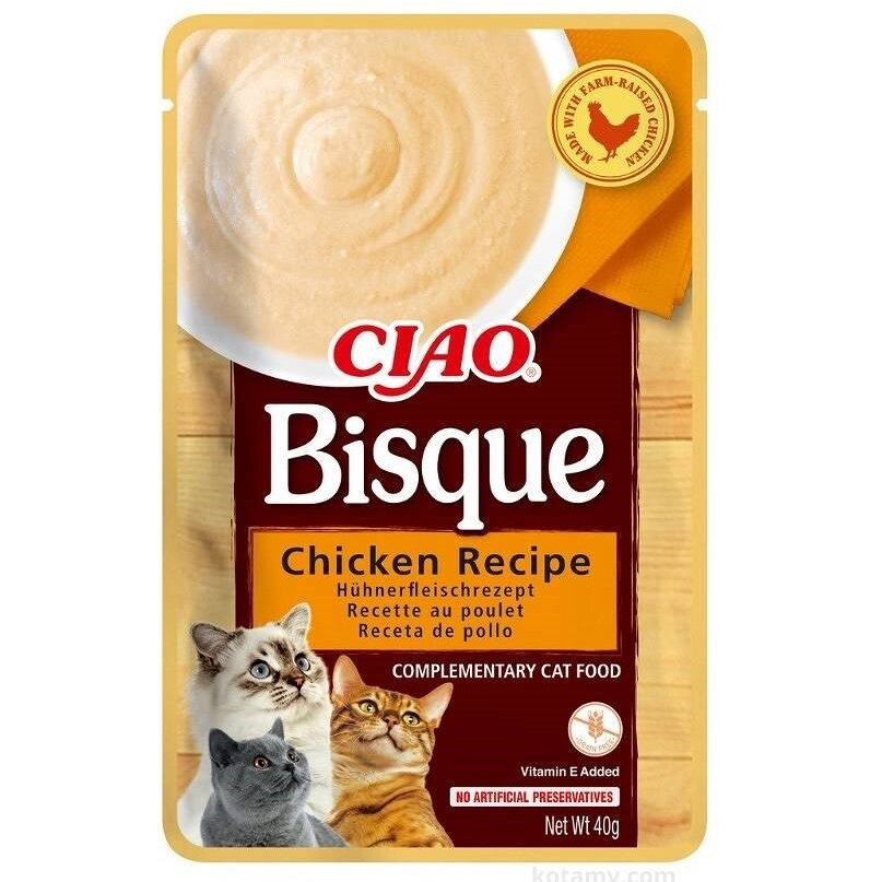 Recompense Pentru Pisici INABA Ciao Bisque Rețeta Cu Pui Adult 40g