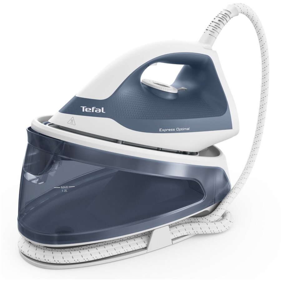 Statie de Calcat cu Abur Express Optimal SV4110E0 Rezervor Apa 1.2L Talpa Ceramic Express Glide 2200W Alb/Albastru