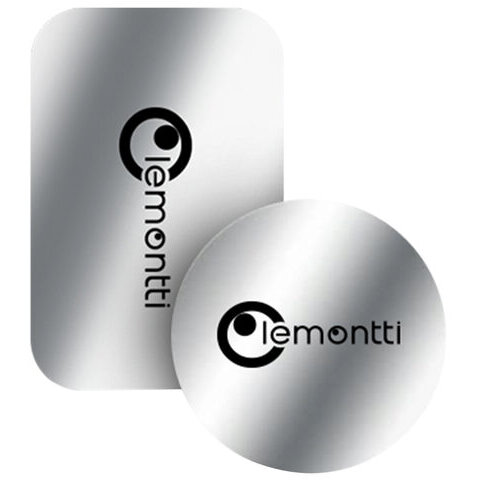 Set Plăcuțe Magnetice Lemontti LSETPMSMAG pentru Suport Magnetic (2 Buc/Set) Gri