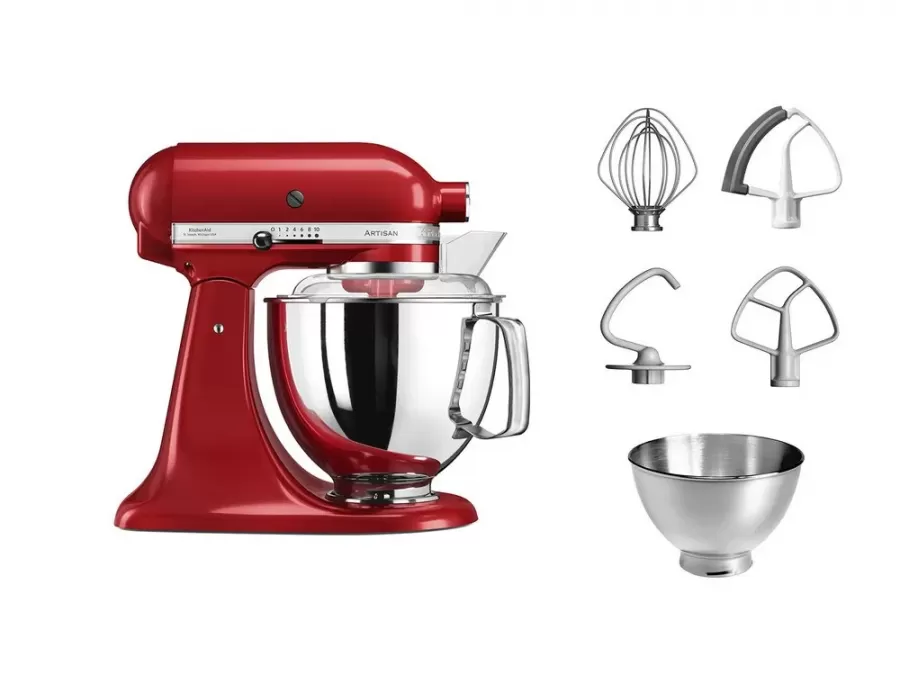 Mixer Cu Bol KitchenAid 300 W 4.8 L Red — imaginea 4