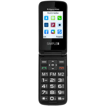 Telefon Kruger&Matz Seniori GSM Buton SOS 931 128MB Negru
