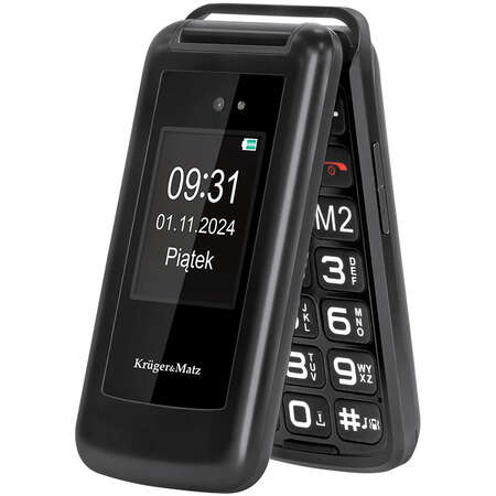 Telefon Kruger&Matz Seniori GSM Buton SOS 931 128MB Negru