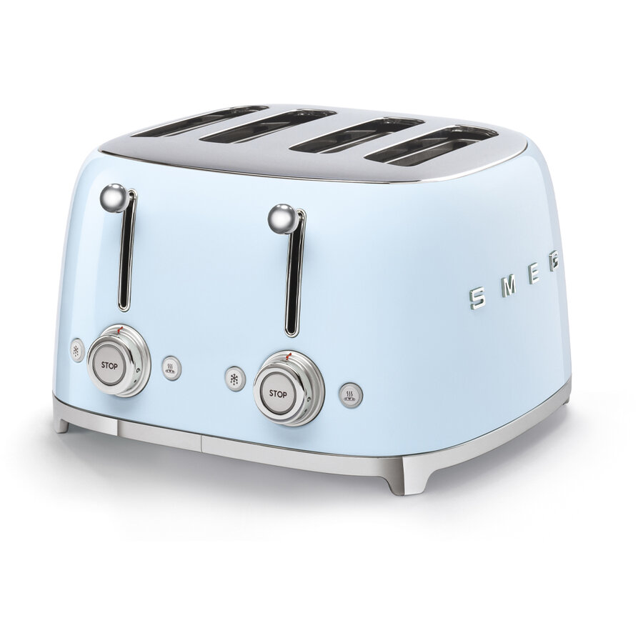 Prajitor de Paine 50s Style TSF03PBEU 4 Felii 6 Trepte de Rumenire 2000W Albastru Pastel