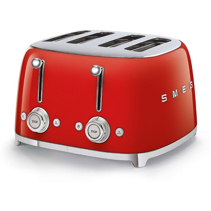 Prajitor de Paine 50s Style TSF03RDEU 4 Felii 6 Trepte de Rumenire 2000W Rosu