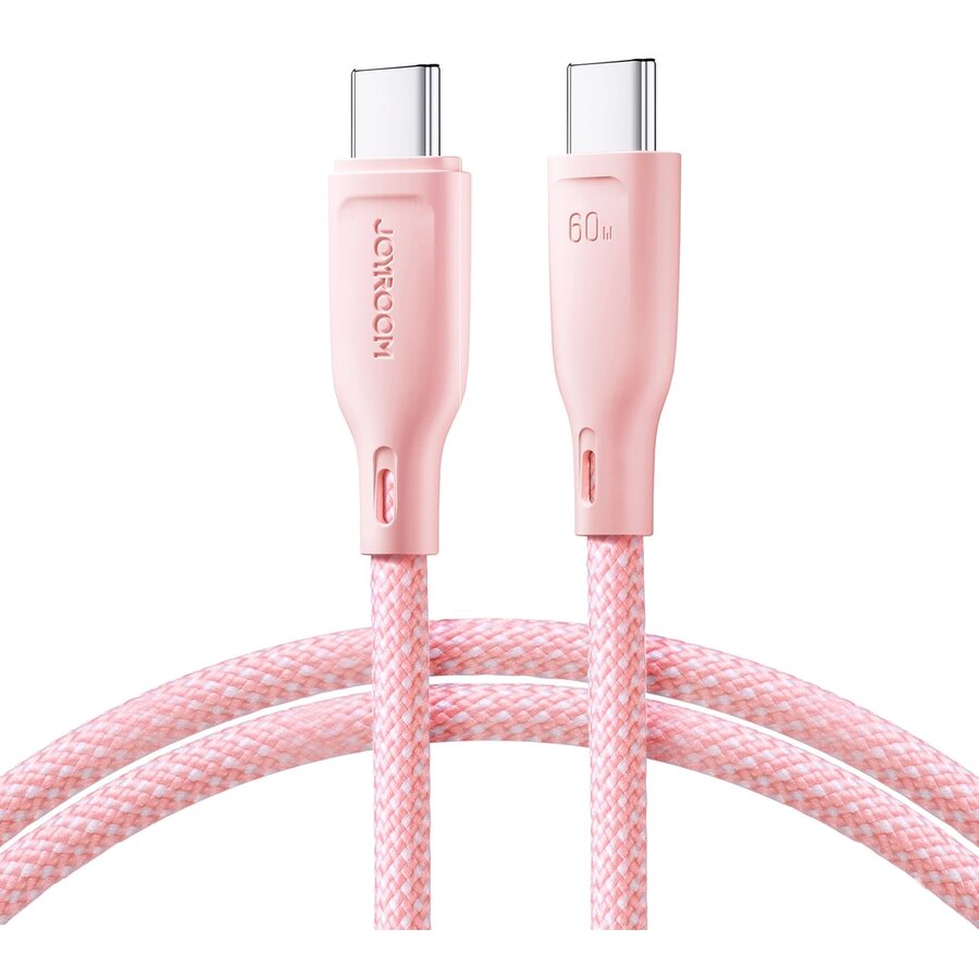 Cablu de date S-A34, 2x USB-C, 60W, 1m, Roz