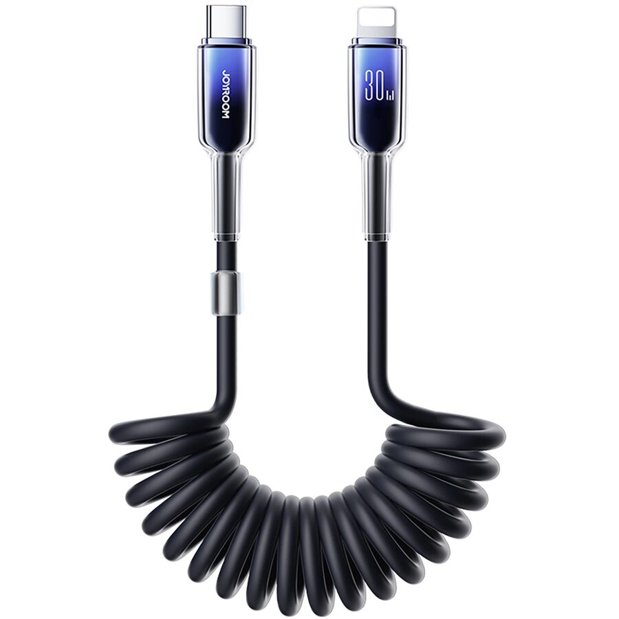 Cablu de date S-A43, USB-C/Lightning, 30W, 1.5m, Negru