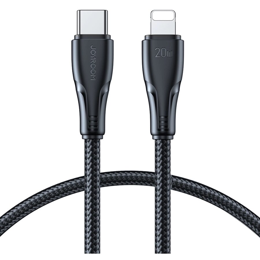 Cablu de date A11, USB-C/Lightning, 20W, 25cm, Negru