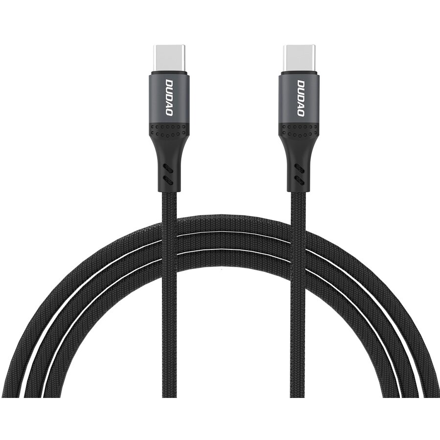 Cablu pentru incarcare si transfer de date Dudao L3CC, 2x USB-C, 60W, 2m, Negru - imagine 2