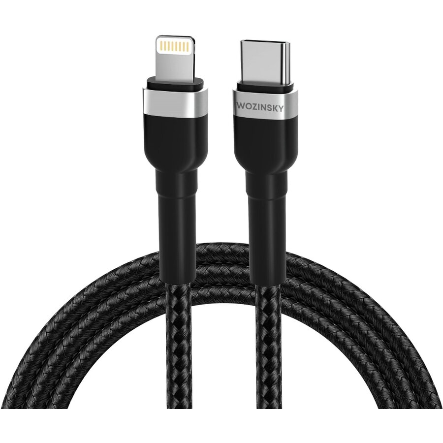 Cablu de date WNBCL2, USB-C/Lightning, 30W, 2m, Negru