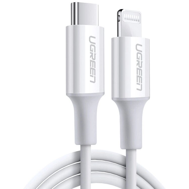 Cablu de date US171, USB-C/Lightning, 20W, 3A, 1.5m, Alb