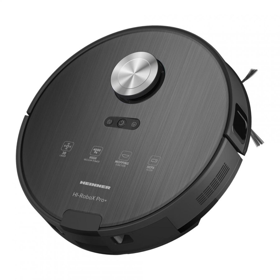 Robot de Aspirare HI-RoboX+ (HRVC-MAI52BK) Functie Mop Filtru HEPA Acumulator 5200mAh 14.4V Negru