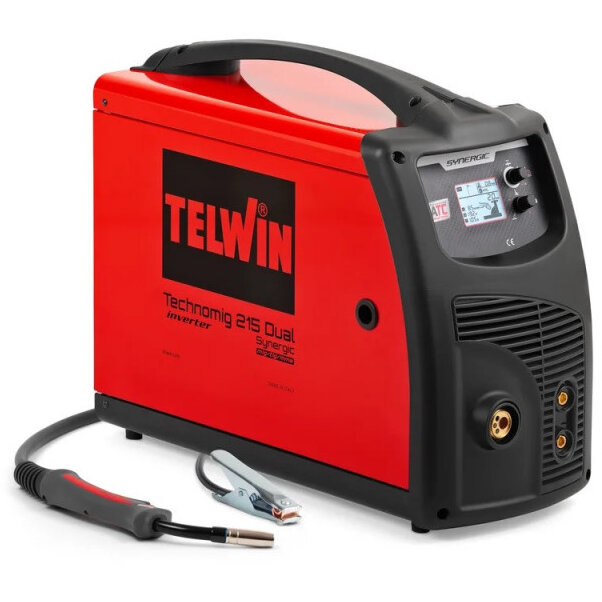 Aparat De Sudură Telwin Technomig 215 Dual Synergic 230V Roșu-Negru