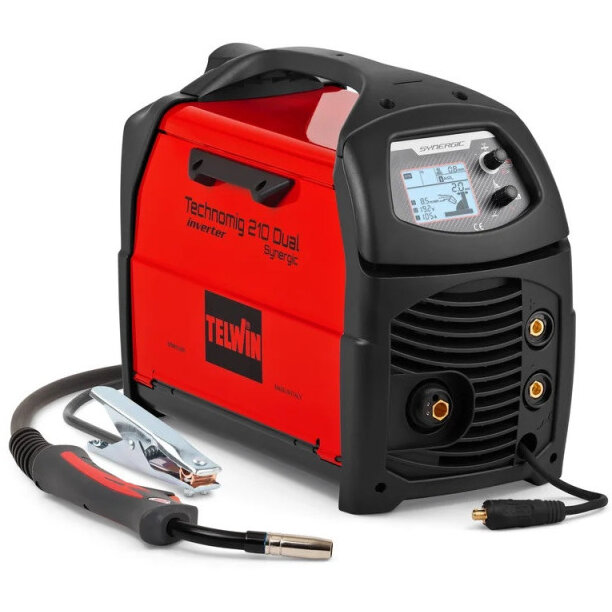 Aparat De Sudură Telwin Tehnomig 210 Dual Synergic 230V Roșu-Negru