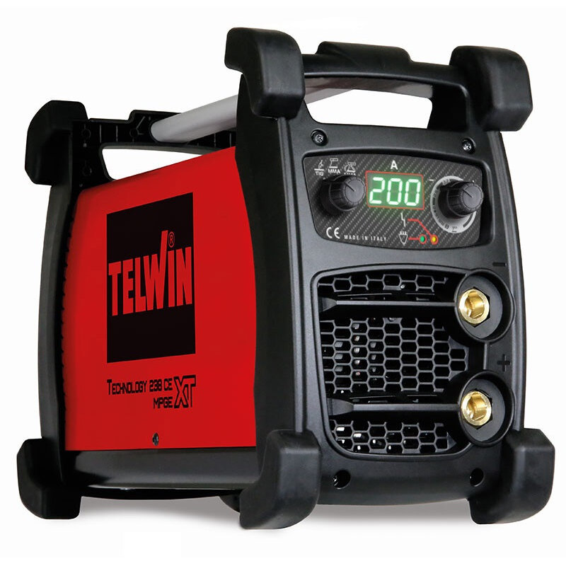 Aparat De Sudură Telwin Technology 238 XT CE/MPGE 230V ACX+Case Roșu-Negru
