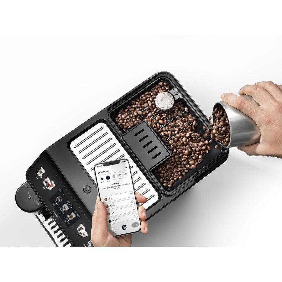 Espressor Automat Delonghi Eletta Explore ECAM450.86.T 1.8L 2 Carafe cu Tehnologie LatteCrema Râșniță cu Tehnologie Bean Adapt Coffee Link App Cană 473ML 19Bar 1450W Gri Titan — imaginea 4