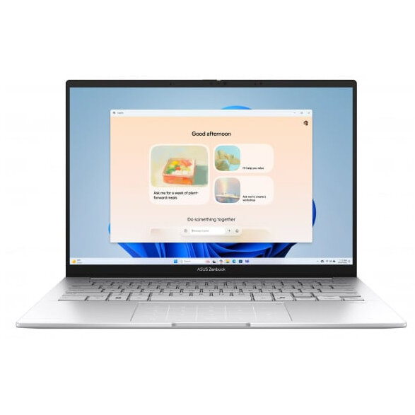 Laptop ZenBook UX3405CA 14 inch WUXGA Intel Core Ultra 5 225H 16GB 512GB PCIe Windows 11 Silver