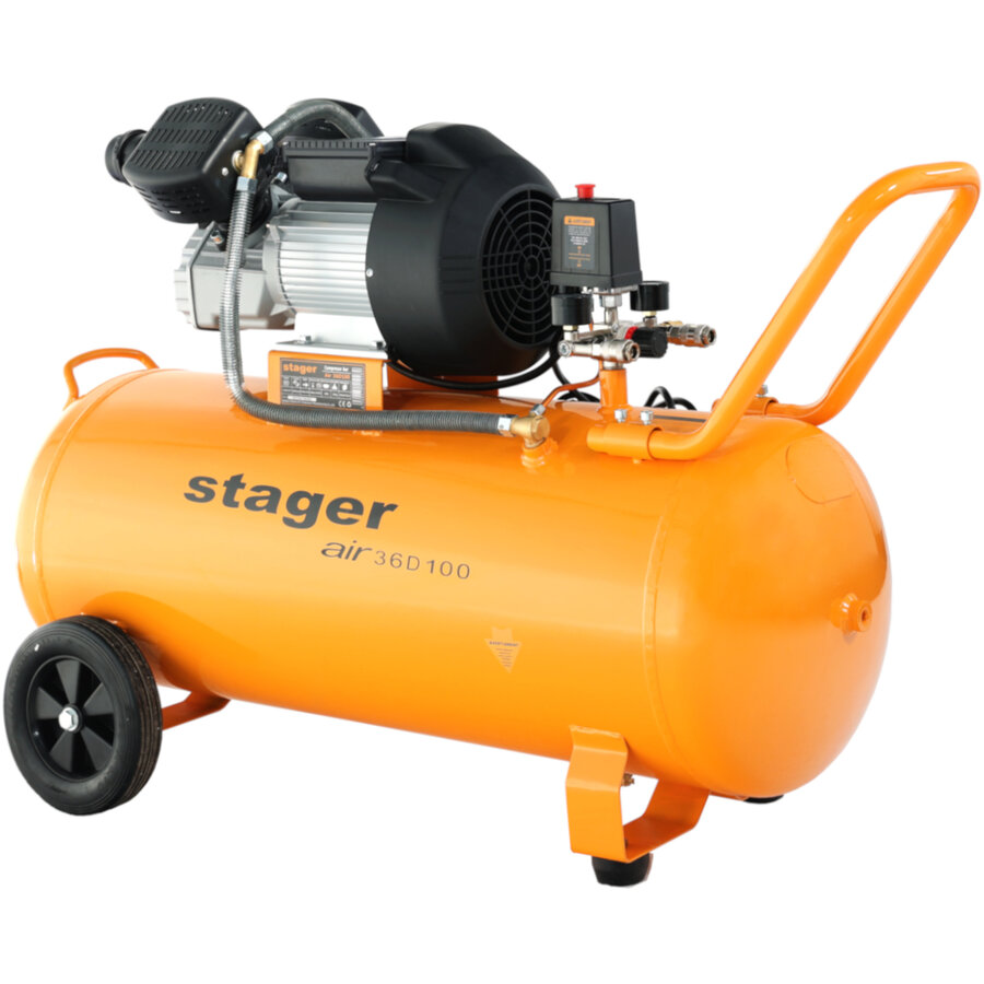 Air 36D100 compresor aer 100L 10bar 356L/min monofazat angrenare directa