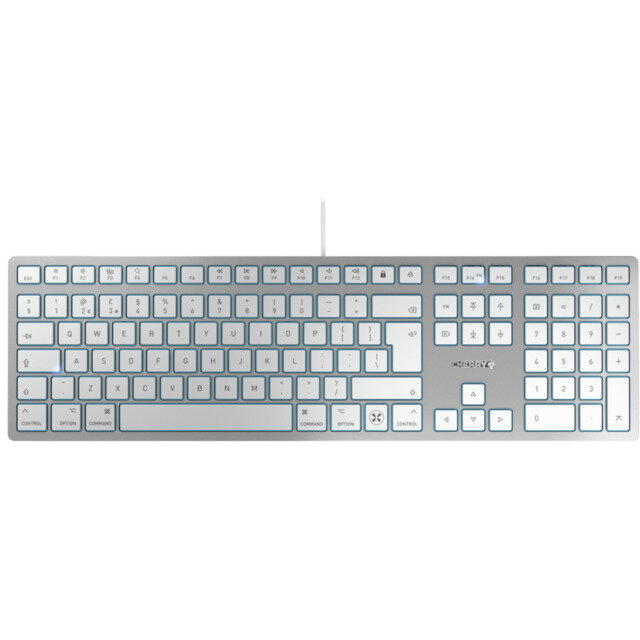 Tastatura Cu Fir KC 6000 C Ultraplata Pentru Mac Layout English UK Argintiu