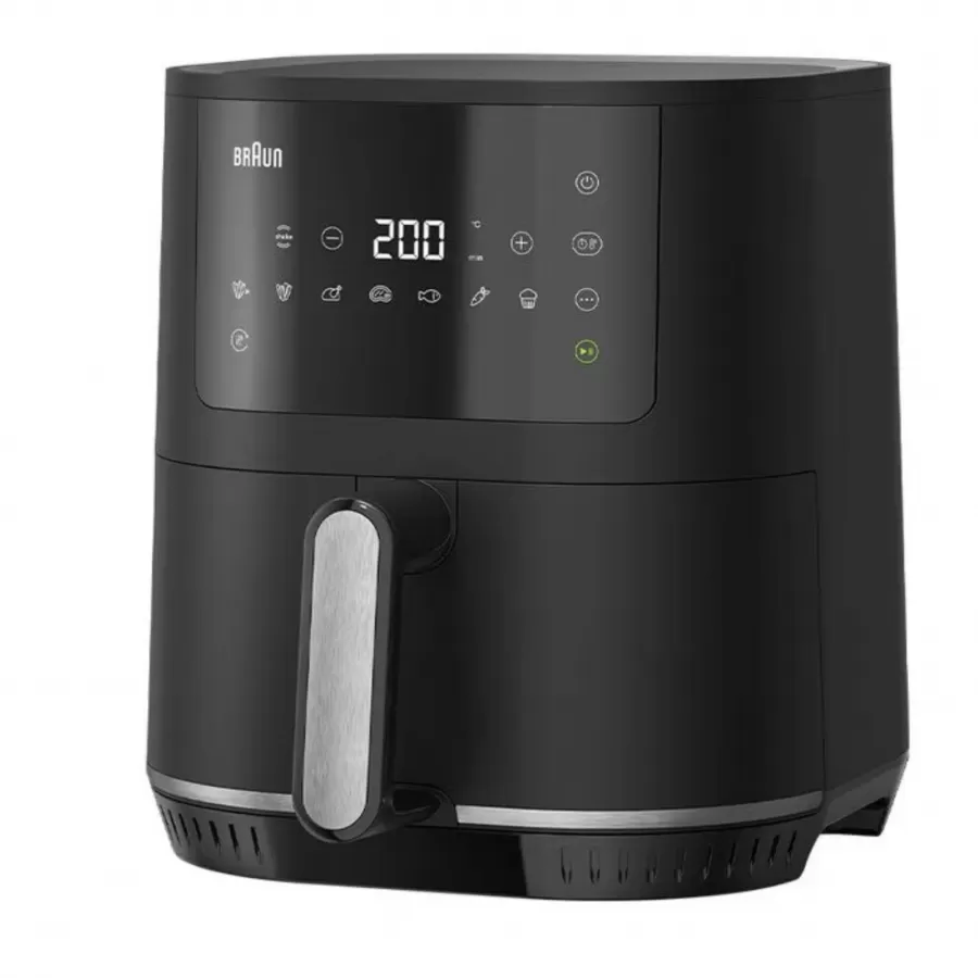 Friteuza cu Aer Cald Braun Multifry 3 HF3030 4.3L Tehnologie RealAir 8 Programe Automate Timer Ecran Digital 1500W Negru