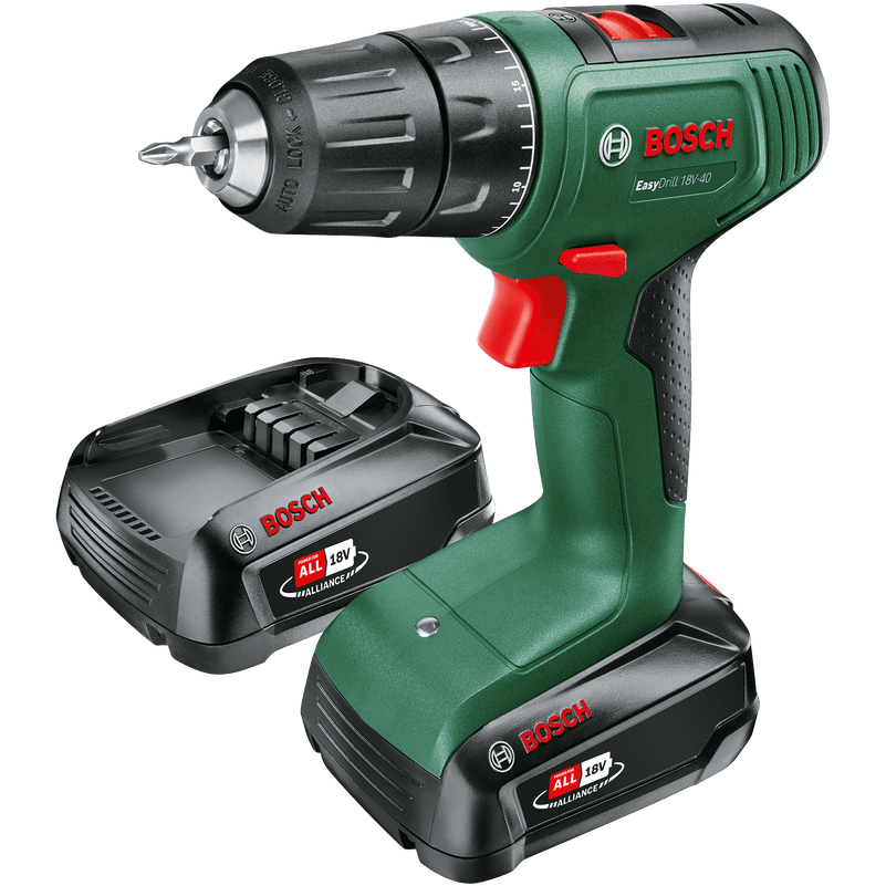 Mașina de Gaurit și Insurubat Bosch EasyDrill 18V-40 (06039D8005) cu 2 Acumulatori și Incarcator 2 Trepte de Putere Verde — imaginea 3