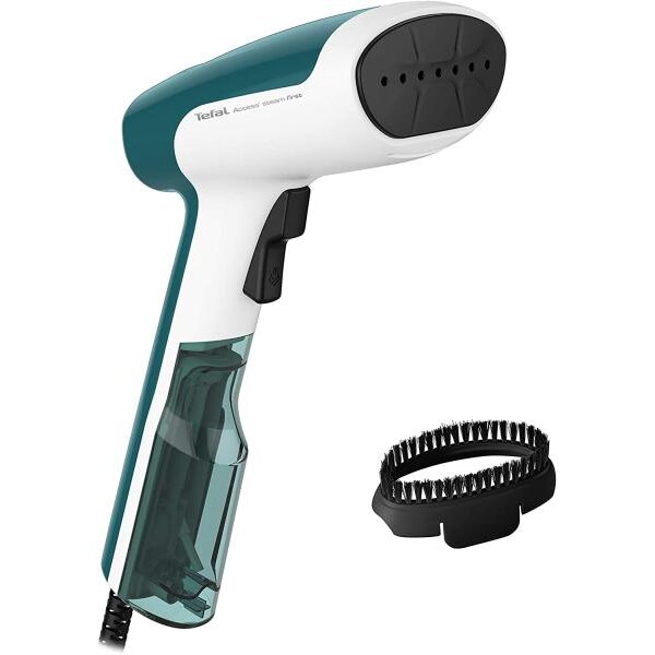 Aparat de Calcat Vertical cu Abur Access Steam First DT6131E0 Capacitate Rezervor 70ML Functie Auto Off 1300W Alb/Turcoaz