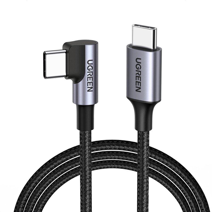 Cablu de date US255, 2x USB-C, 60W, 50cm, Gri