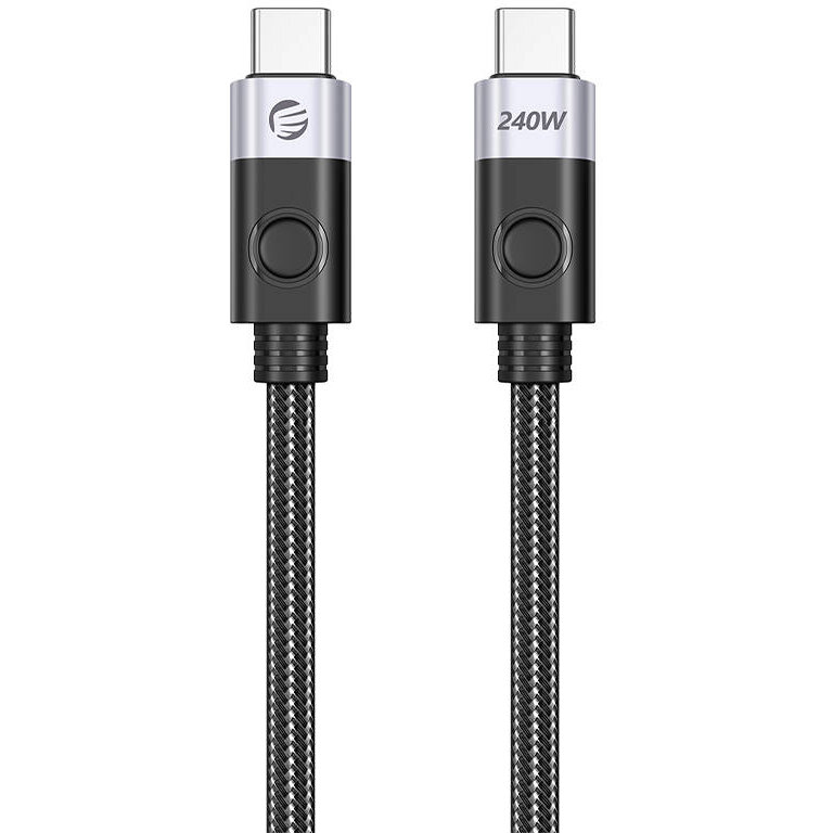 Cablu pentru incarcare si transfer de date Orico CC240, 2x USB-C, 240W, 5A, 8K, 60Hz, 1m, Negru - imagine 2