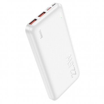 Baterie Externa Hoco J101 10000mAh 22.5W QC + PD 1 x USB-C - 2 x USB-A Alb