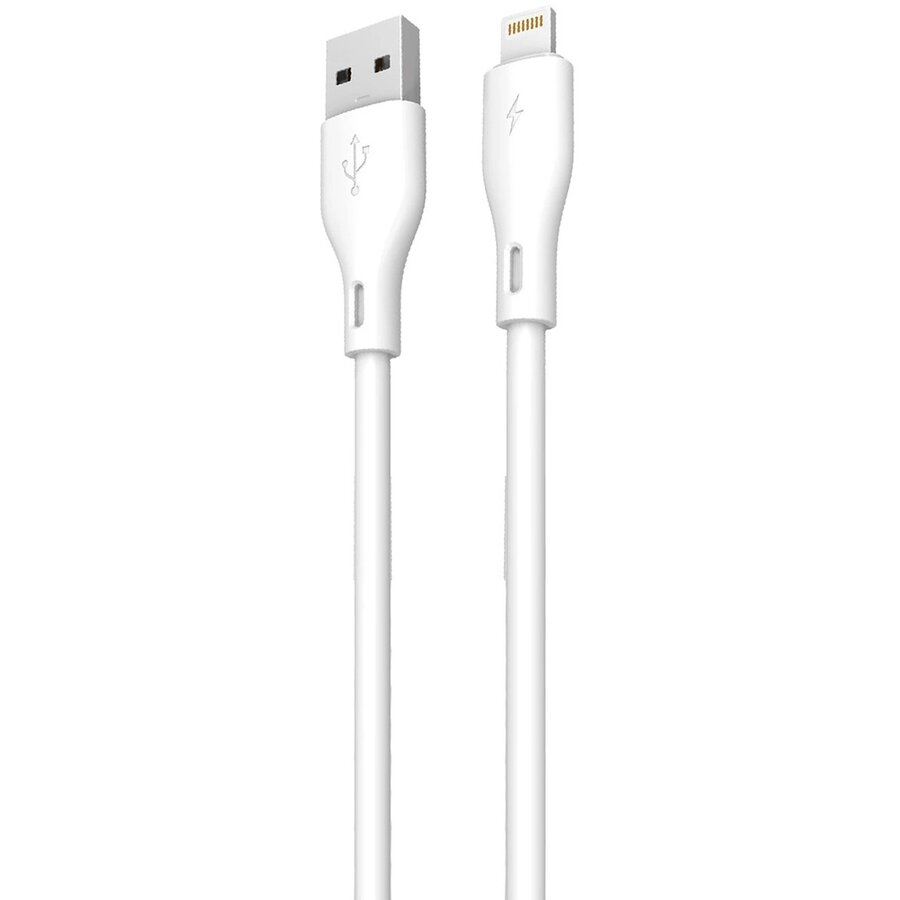 Cablu de date L2L, USB/Lightning, 3A, 1m, Alb